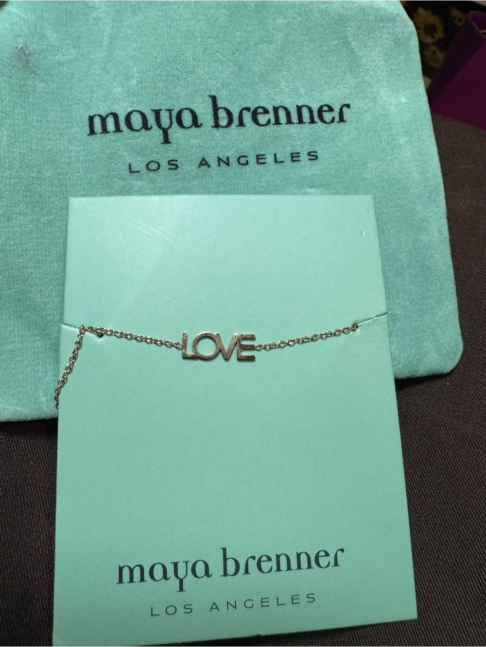 Maya Brenner Gold LOVE Pendant Necklace - Gold